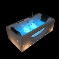 Popular Glass Window Whirlpool Massage Bathtub New Design Led Light Modern Surfing Bathtub