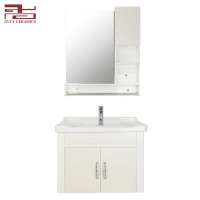 China manufacturer guci brand modern bathroom cabinet pvc white waterproof basin cabinet bathroom wall cabinet