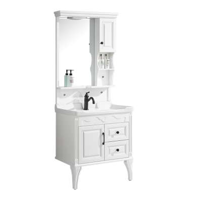 Floor Mounted Luxury Hotel Furniture Bathroom Cabinet 2 Drawer Furniture Bath Room