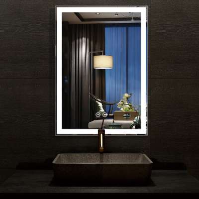 hot sales support vanity mirror cabinet led touch glass mirror